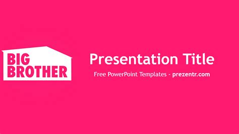 Free Big Brother PowerPoint Template .